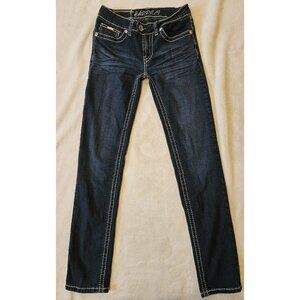 Carreli womens 28 Sabrina Reg wash denim Straight jeans stretch Thick Stitching